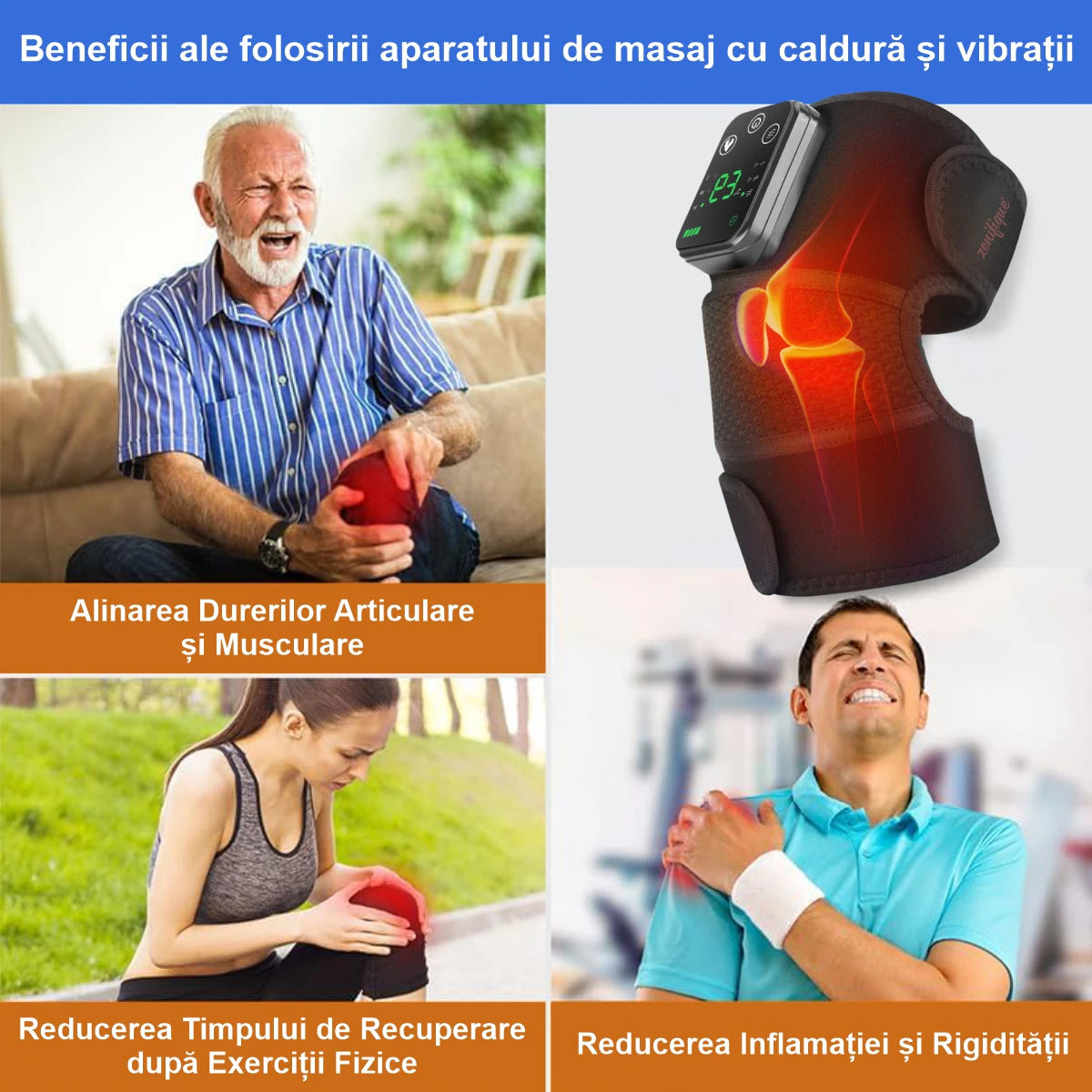 Aparat Masaj cu Căldură & Vibrații ThermoFlex™ – Soluția ta pentru relaxare reală ⚡️🔥