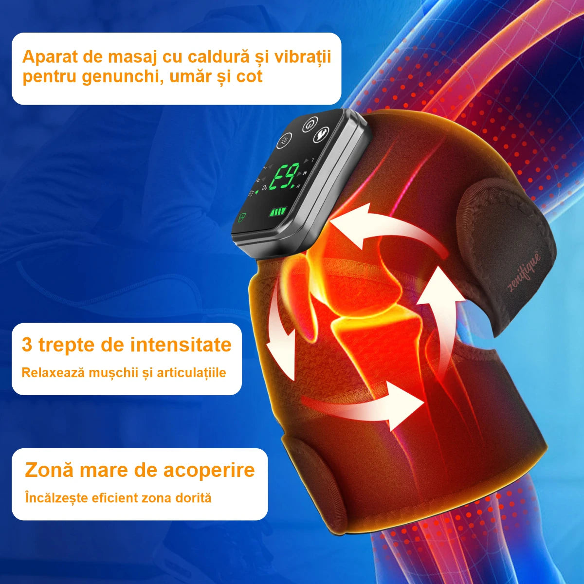 Aparat Masaj cu Căldură & Vibrații ThermoFlex™ – Soluția ta pentru relaxare reală ⚡️🔥